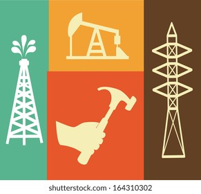 industry design over colors background vector illustration 