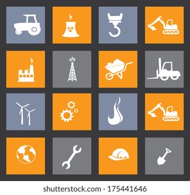 industry design over  gary  background vector illustration 