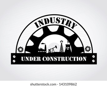 industry design over gray background  vector illustration