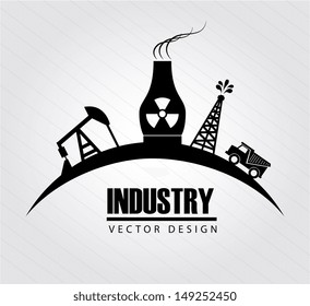 industry design over gray background vector illustration 