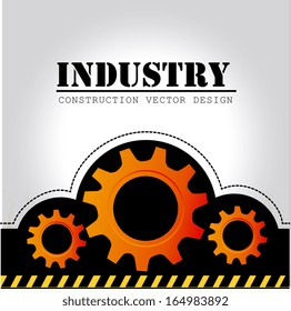 industry design over gray  background vector illustration 
