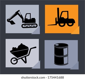 industry design over gray   background vector illustration 