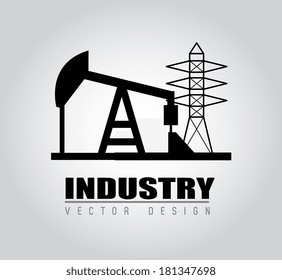 industry design over gray background, vector illustration