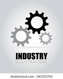 industry design over gray background, vector illustration