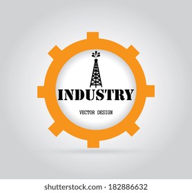 Industry design over gray background, vector illustration