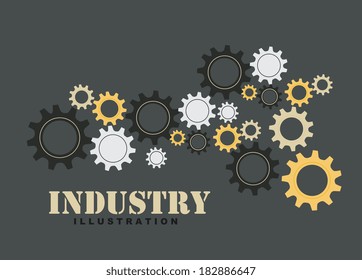 Industry design over gray background, vector illustration