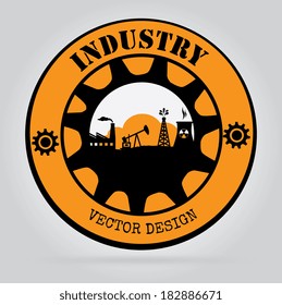 Industry design over gray background, vector illustration