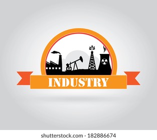 Industry design over gray background, vector illustration
