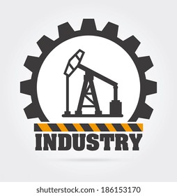 Industry design over gray background, vector illustration
