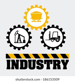 Industry design over gray background, vector illustration