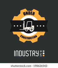 Industry design over gray background, vector illustration