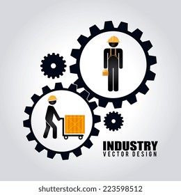 Industry design over gray background, vector illustration 