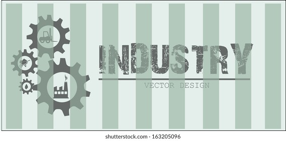 industry design over lineal background vector illustration 