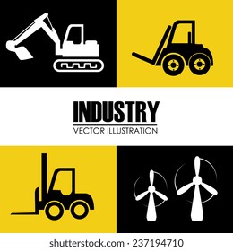 Industry design over square background, vector illustration