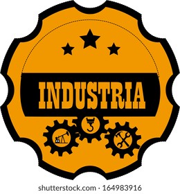 industry design over white background vector illustration 