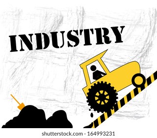 industry design over white background vector illustration 