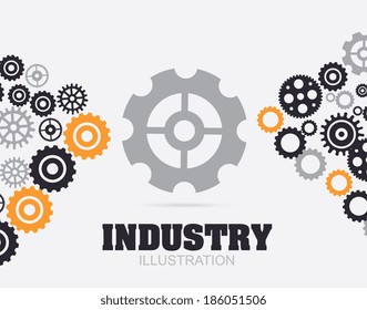 Industry design over white background, vector illustration