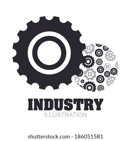 Industry design over white background, vector illustration