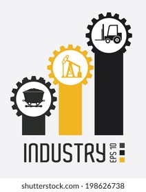Industry design over white background, vector illustration