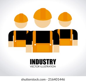 Industry design over white background, vector illustration