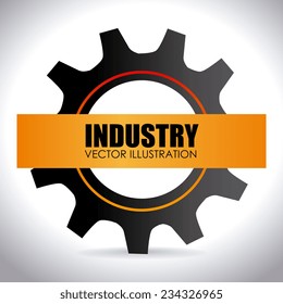 Industry design over white background, vector illustration