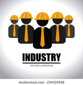 Industry design over white background, vector illustration