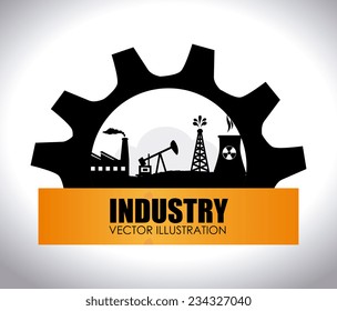 Industry design over white background, vector illustration