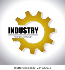 Industry design over white background, vector illustration