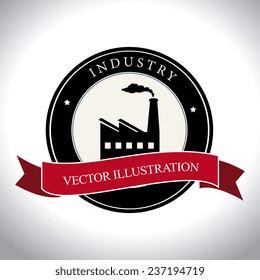 Industry design over white background, vector illustration