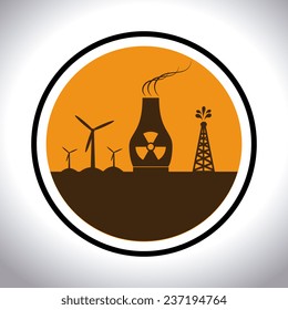 Industry design over white background, vector illustration