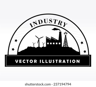 Industry design over white background, vector illustration