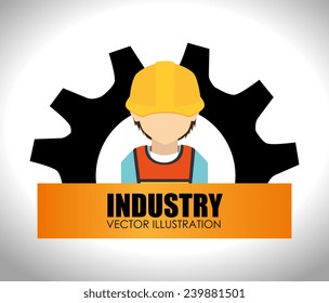 Industry design over white background, vector illustration.