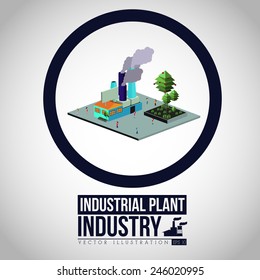 Industry design over white background, vector illustration.