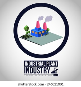 Industry design over white background, vector illustration.