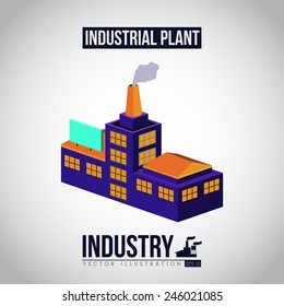 Industry design over white background, vector illustration.