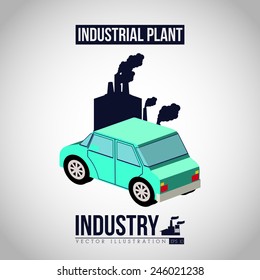 Industry design over white background, vector illustration.