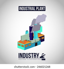 Industry design over white background, vector illustration.