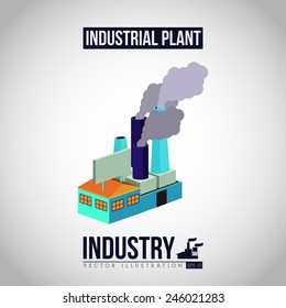 Industry design over white background, vector illustration.