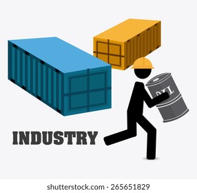 Industry design over white background, vector illustration.