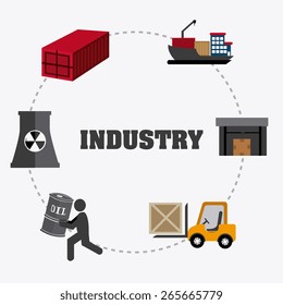 Industry design over white background, vector illustration.
