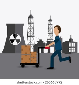 Industry design over white background, vector illustration.
