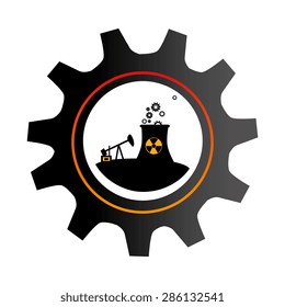 Industry design over white background, vector illustration.