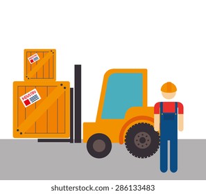 Industry design over white background, vector illustration.