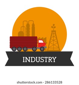 Industry design over white background, vector illustration.