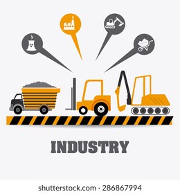 Industry design over white background, vector illustration.