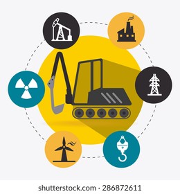 Industry design over white background, vector illustration.