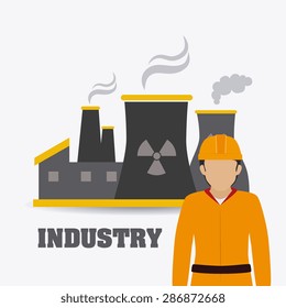 Industry design over white background, vector illustration.