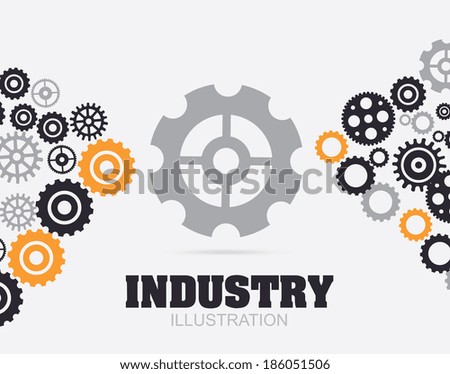 Industry design over white background, vector illustration