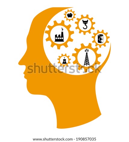 Industry design over white background, vector illustration