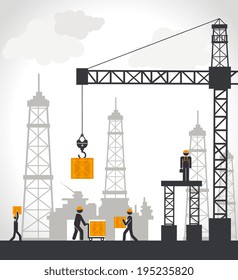 Industriedesign auf weißem Hintergrund, Vektorgrafik